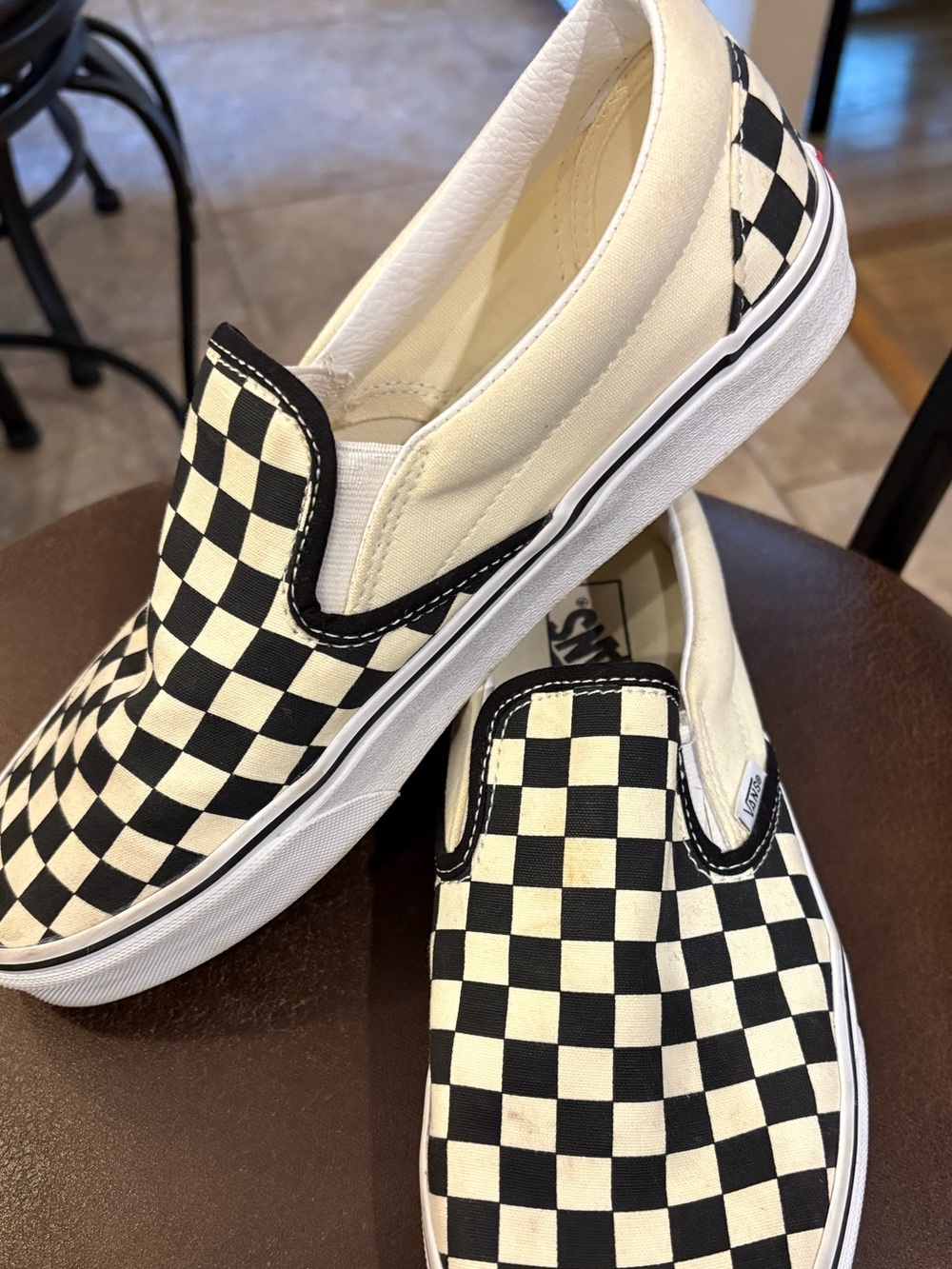Vans Classic Slip-On Checkerboard - Black/White - Picture 2 of 5